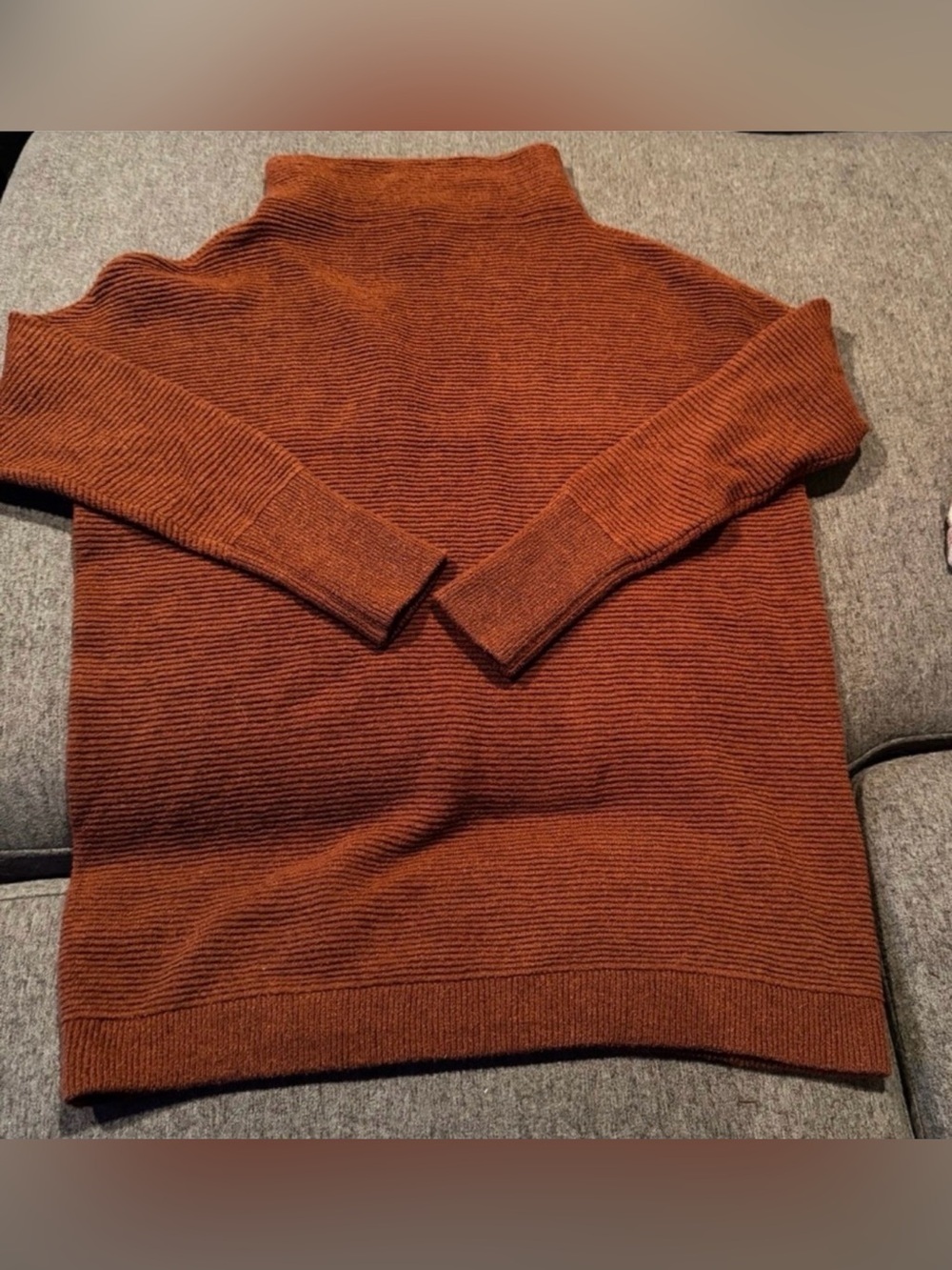 Noa Mock Neck Ottoman Tunic Sweater Size Small